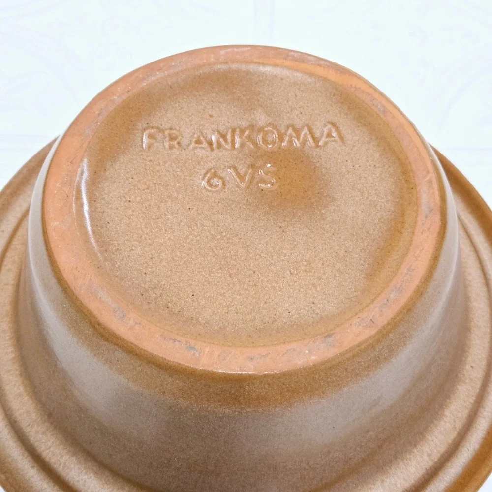 Frankoma Pottery Covered Casserole Dish BRown Tan 6VS‎